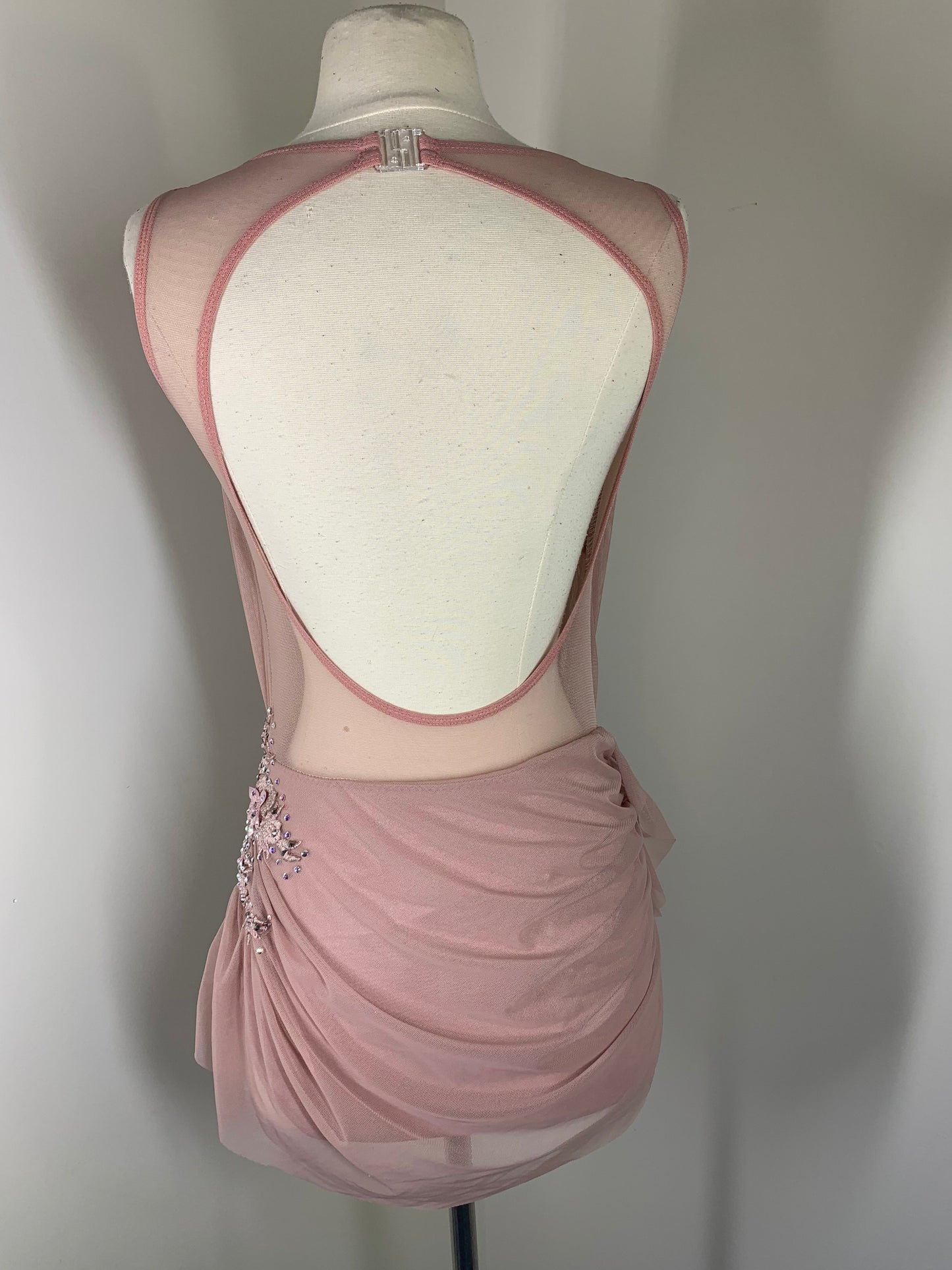 Navy draped lyrical dance costume