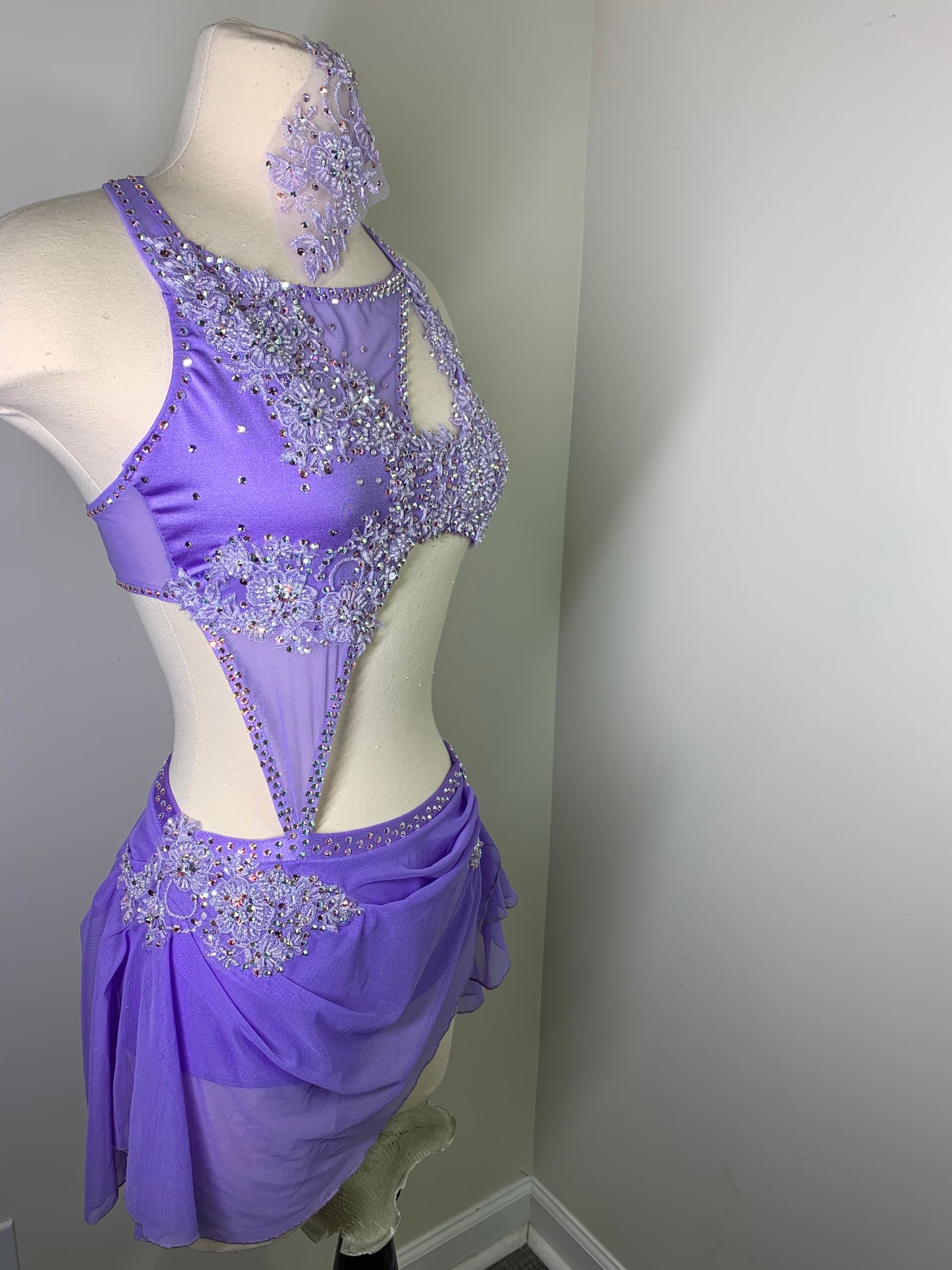 Hunter beaded applique dance costume