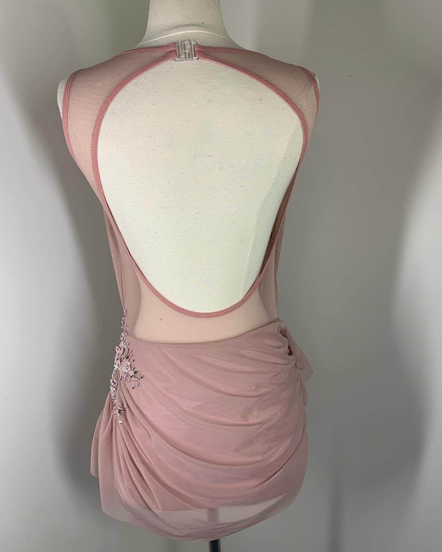 Navy draped lyrical dance costume