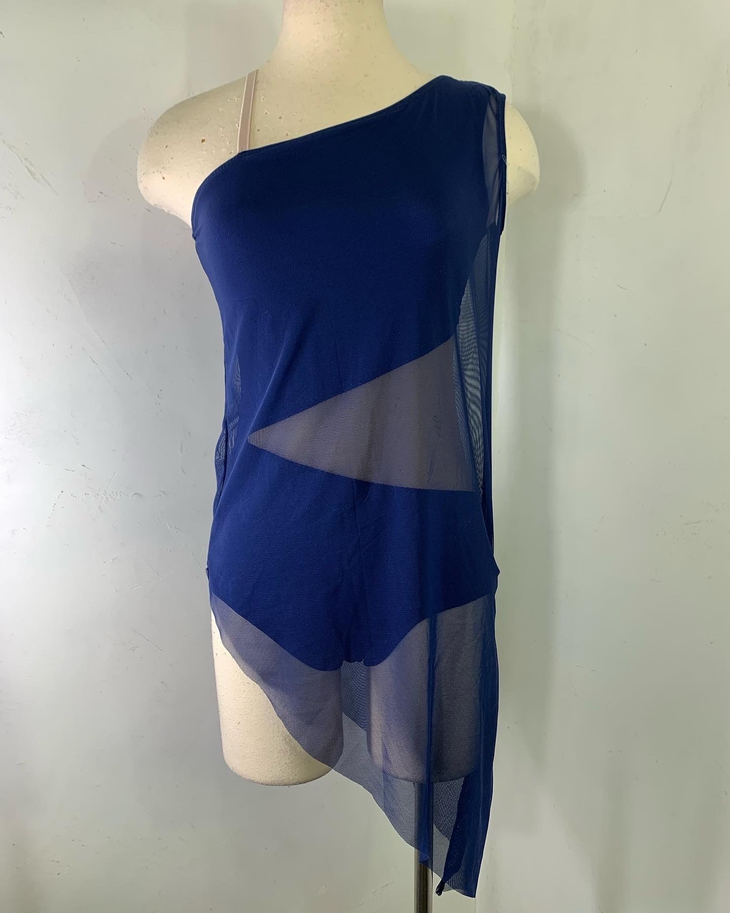 NAVY ASSYMETRICAL DANCE DRESS