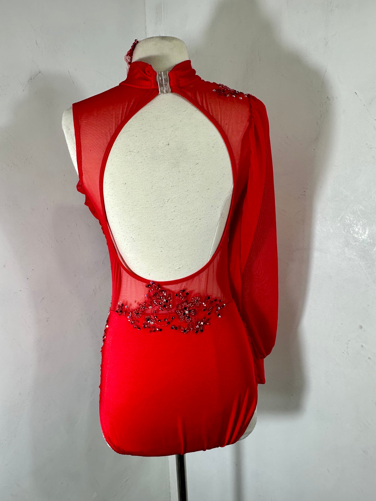 red MA CONTEMPORARY DRAPED dance costume