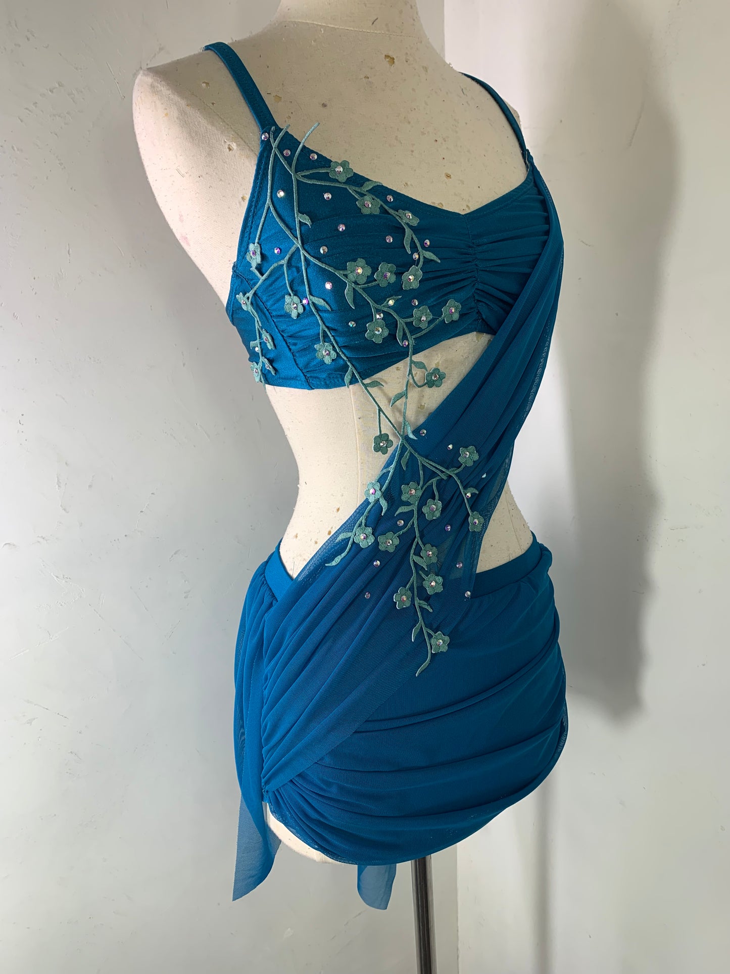 2 pc Lyrical Costume with asymmetrical skirt