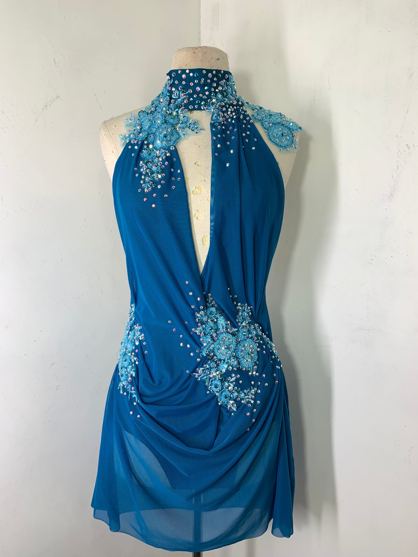Mallard Draped red dance dress