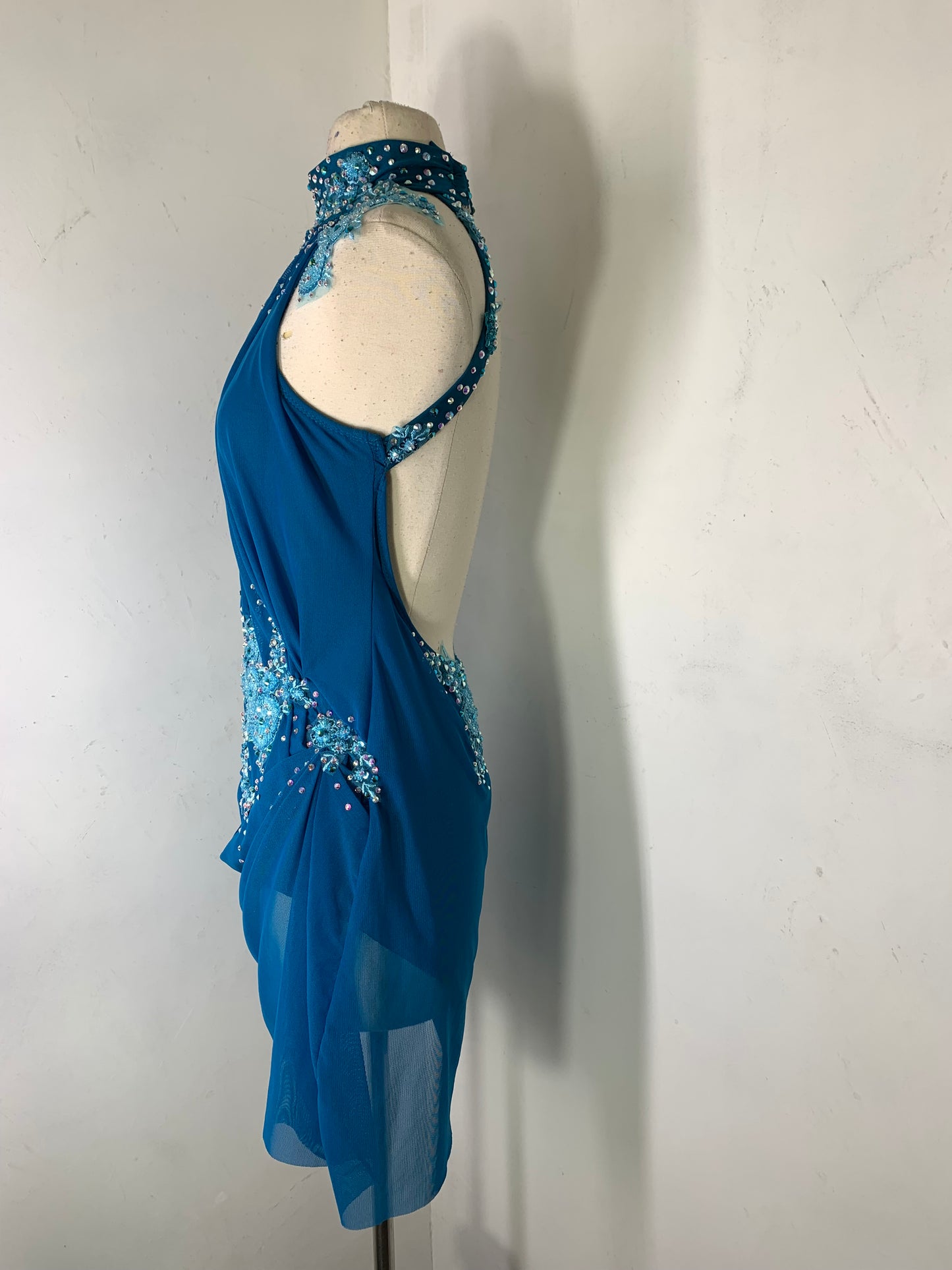 Mallard Draped red dance dress