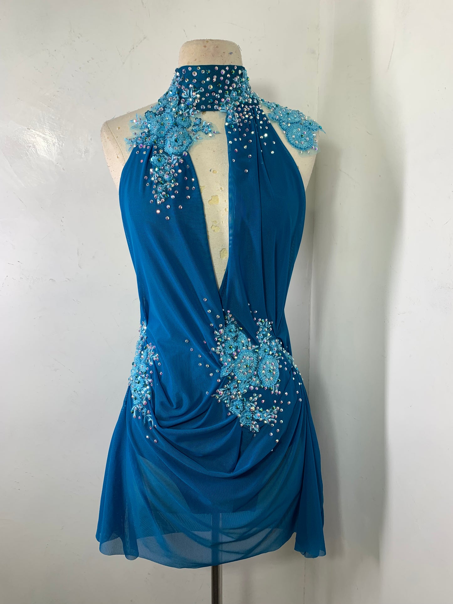 Mallard Draped red dance dress