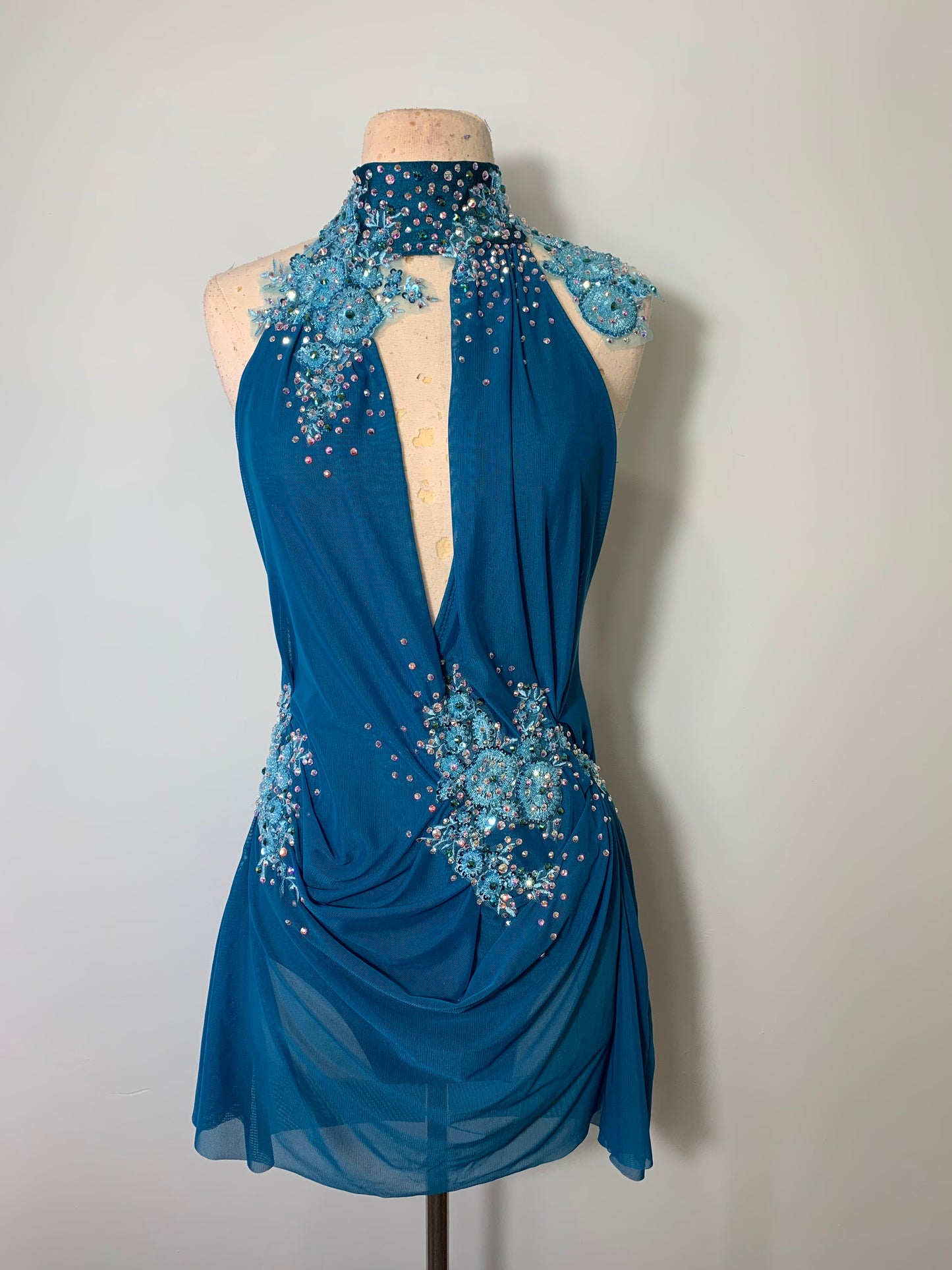 Mallard Draped red dance dress