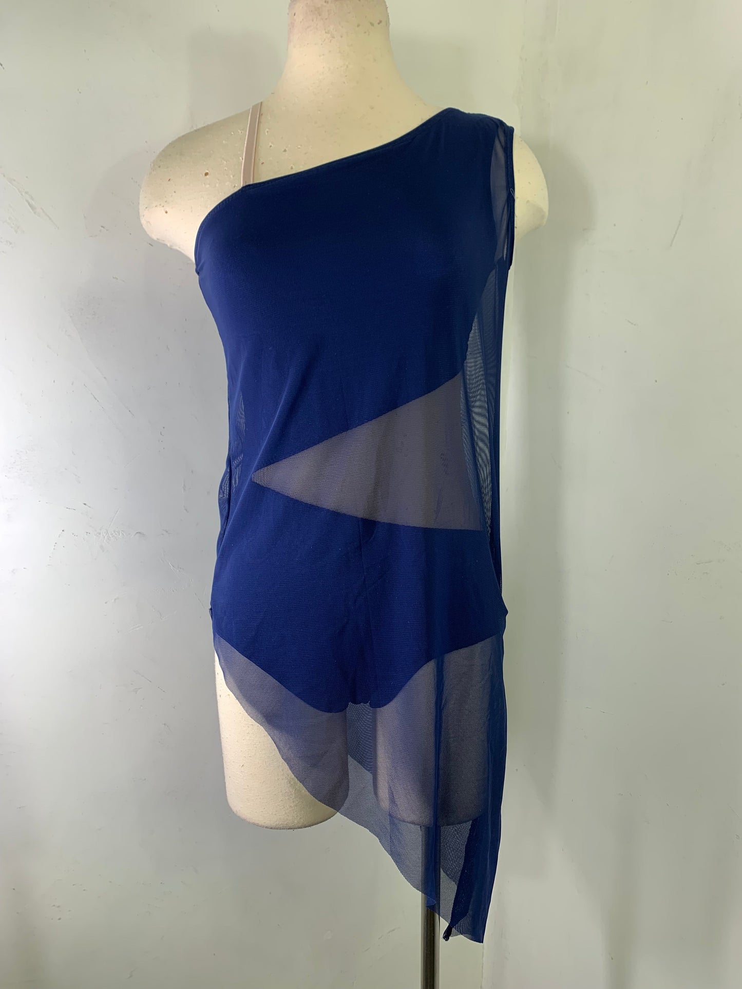 NAVY ASSYMETRICAL DANCE DRESS