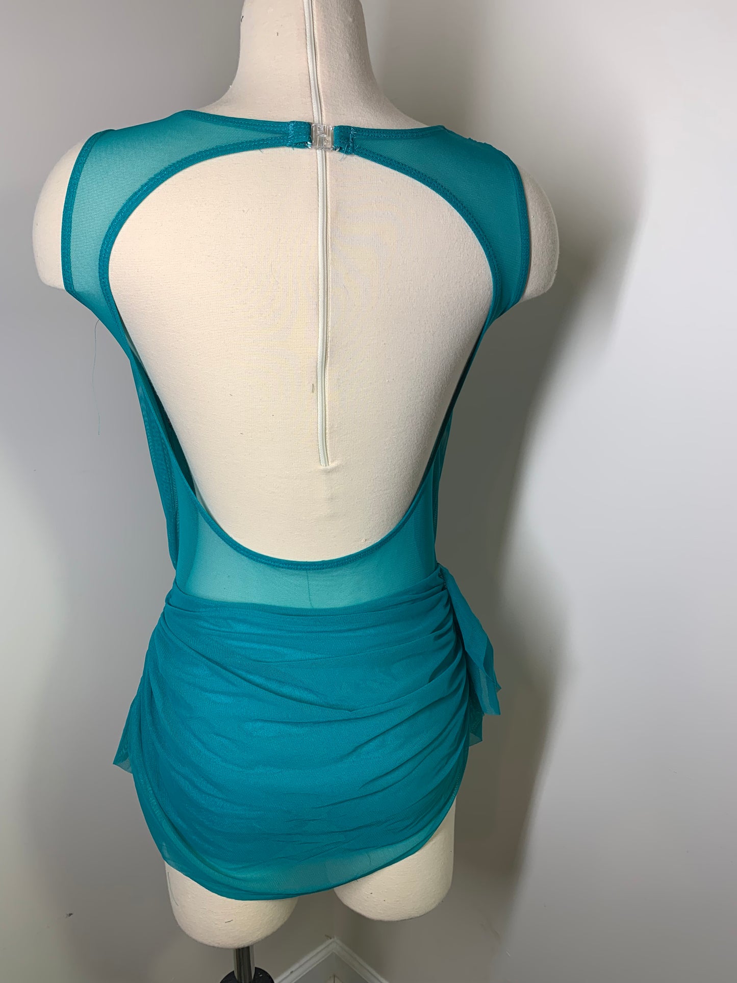 Sage draped dance costume