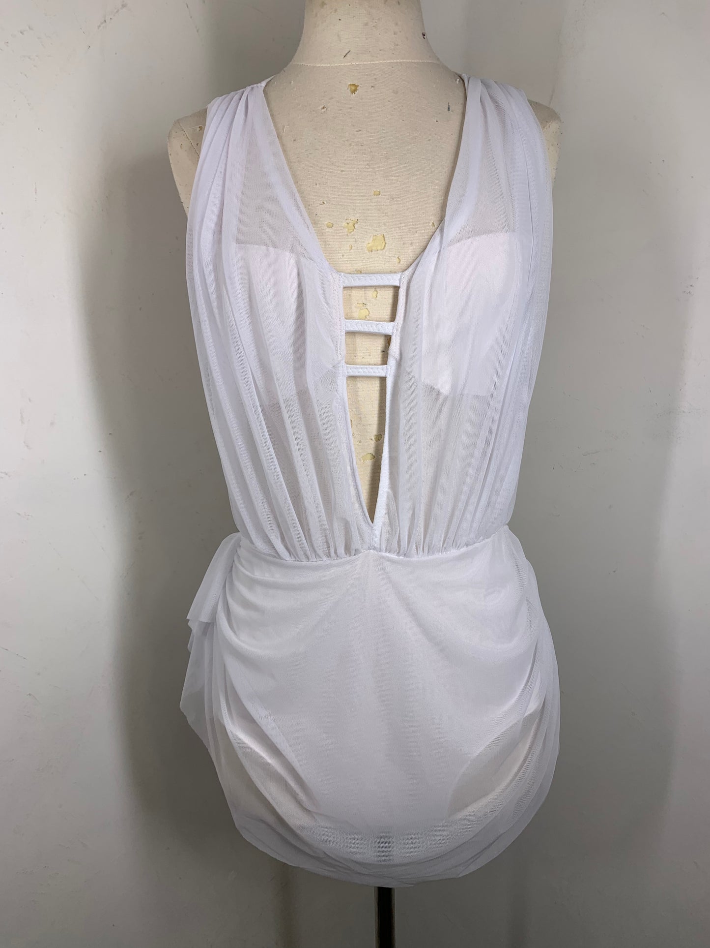 Sage draped dance costume