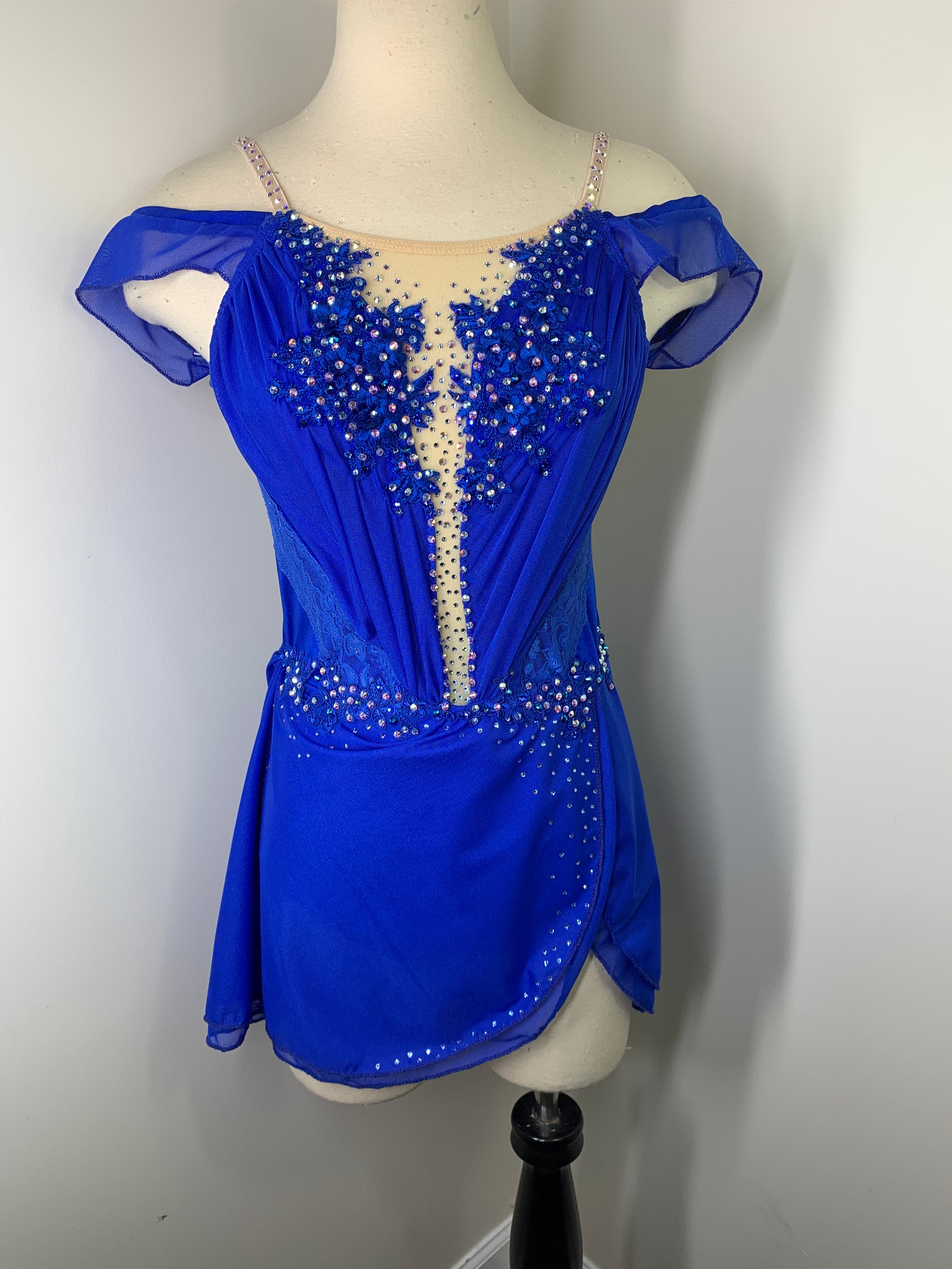 ANYA Sapphire Blue FIGURE SKATING DRESS – Co9dancecostumes