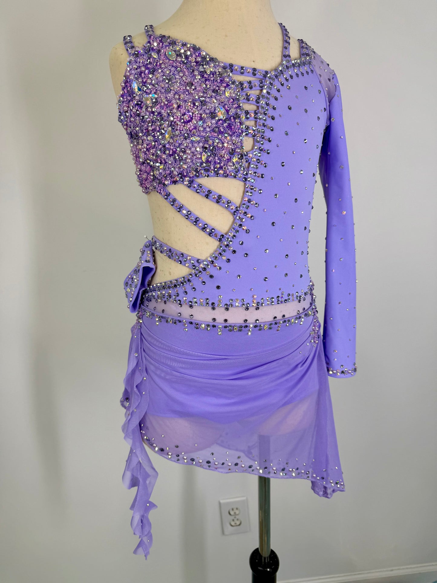 SUTTON Lilac Asymmetrical lyrical dance costume