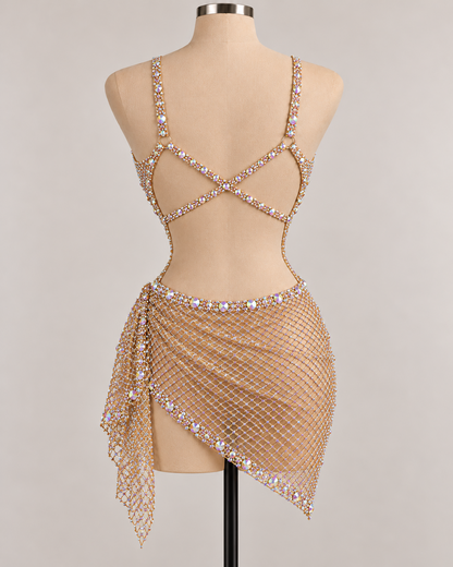 Mesh jazz dance costume
