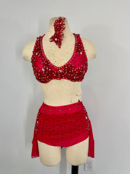 Meadow Blood Red lyrical dance costume