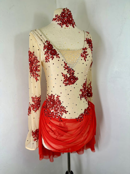 SCARLET RED Lyrical DANCE costume