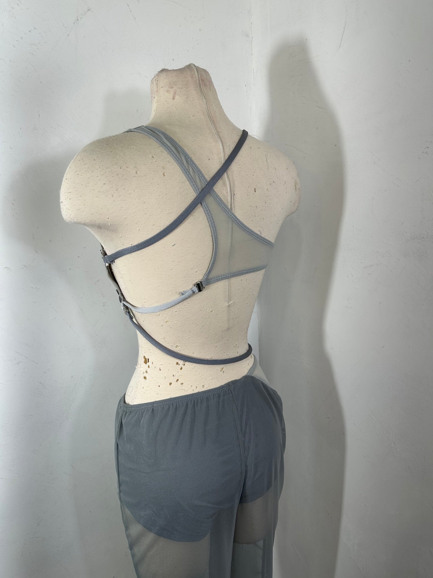 Contemporary wrap 3 pc attached dance costume