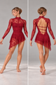 SCARLET Red Lace CUSTOM  DANCE DRESS COSTUME BASE
