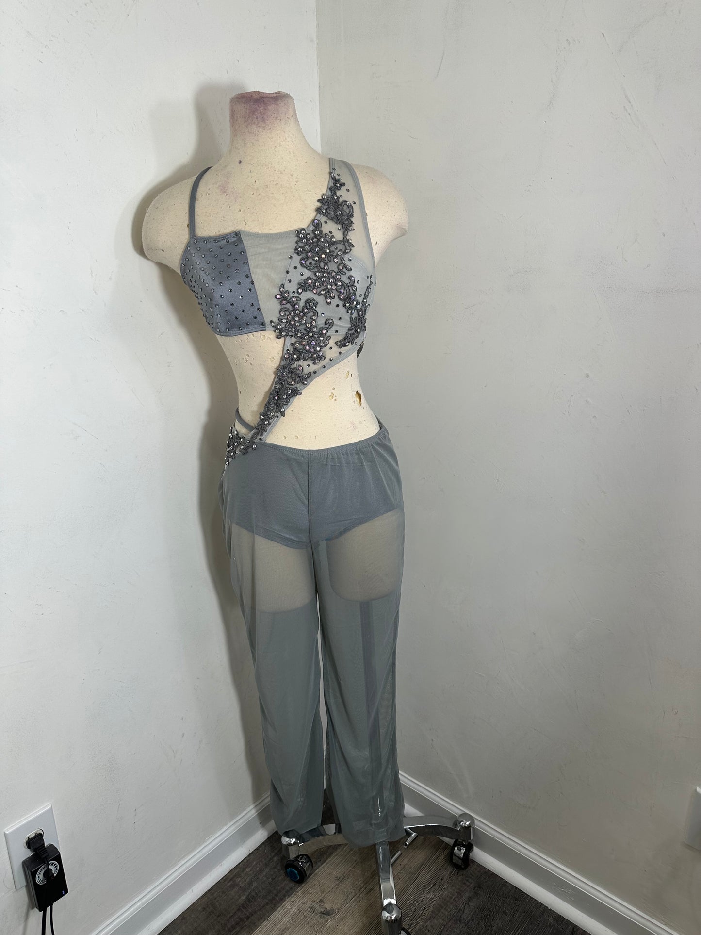 Contemporary wrap 3 pc attached dance costume