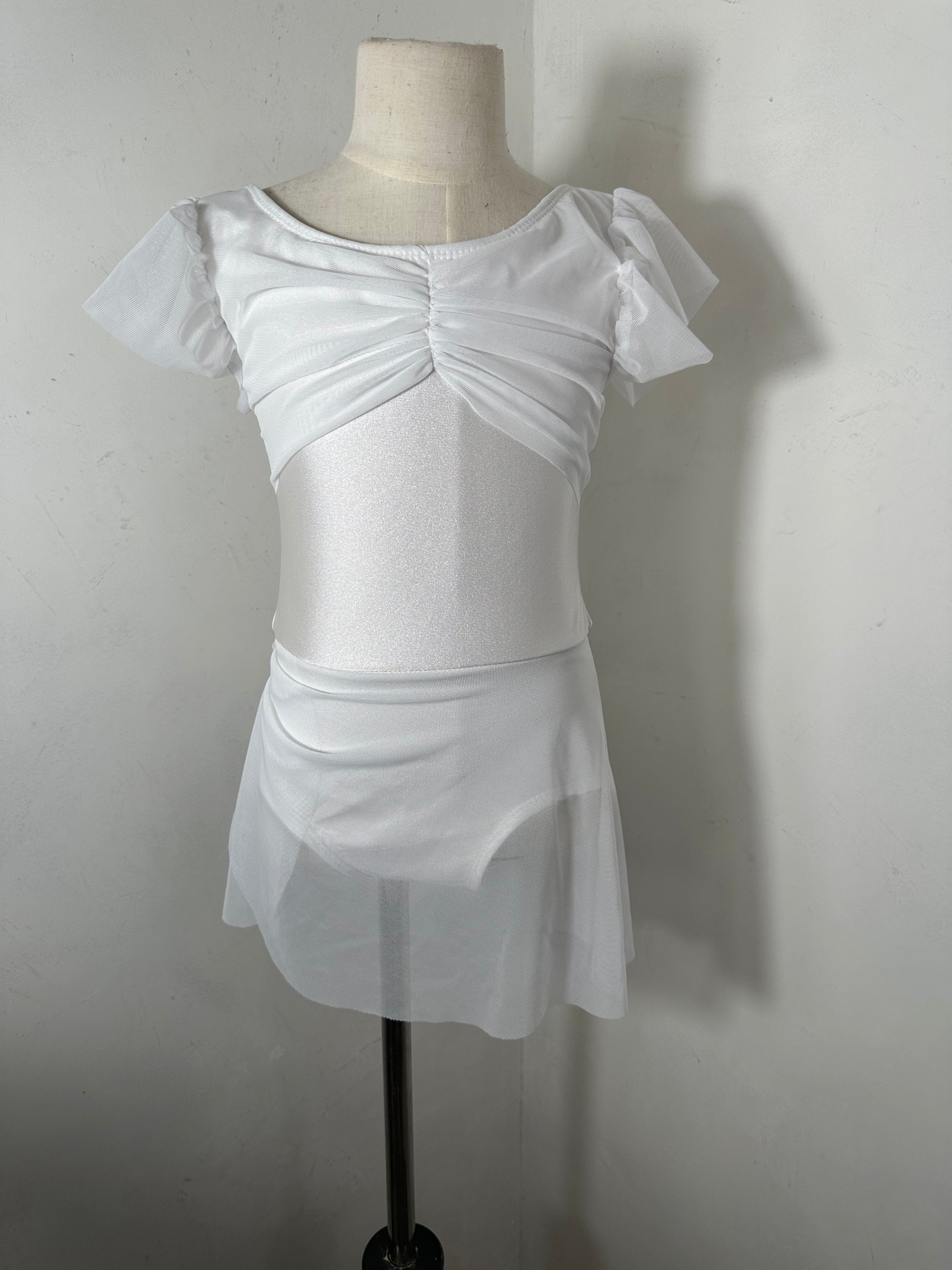 white contemporary dance dress MONROE SOLID CUSTOM DANCE DRESS COSTUME BASE – Co9dancecostumes