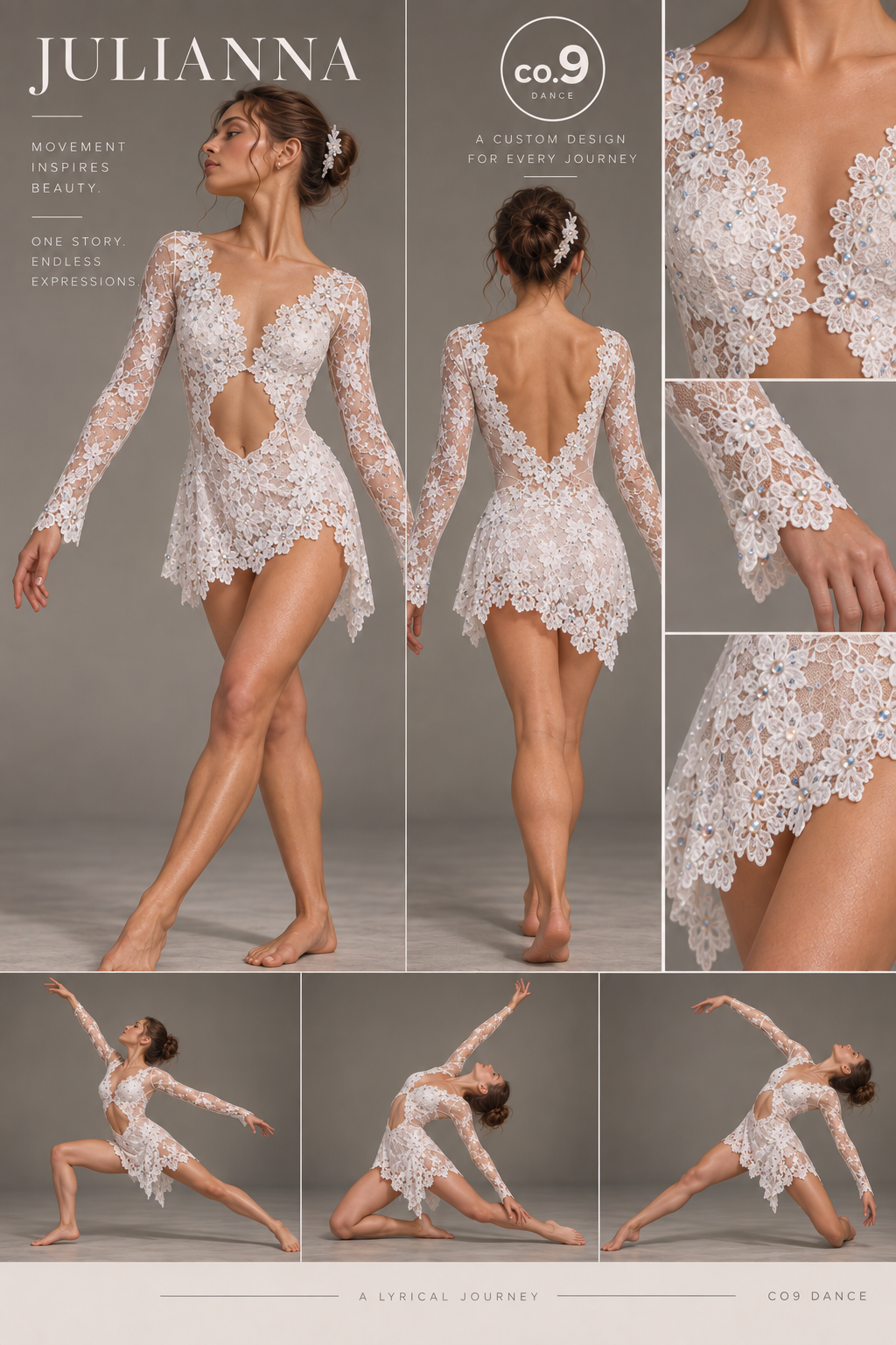 JULIANNA  lace dance costume