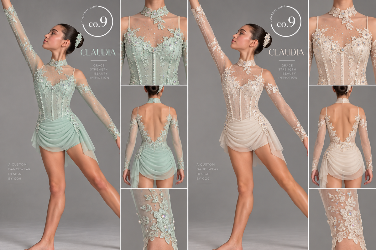 CLAUDIA  rhinestoned lace  Dance Costume (Copy)