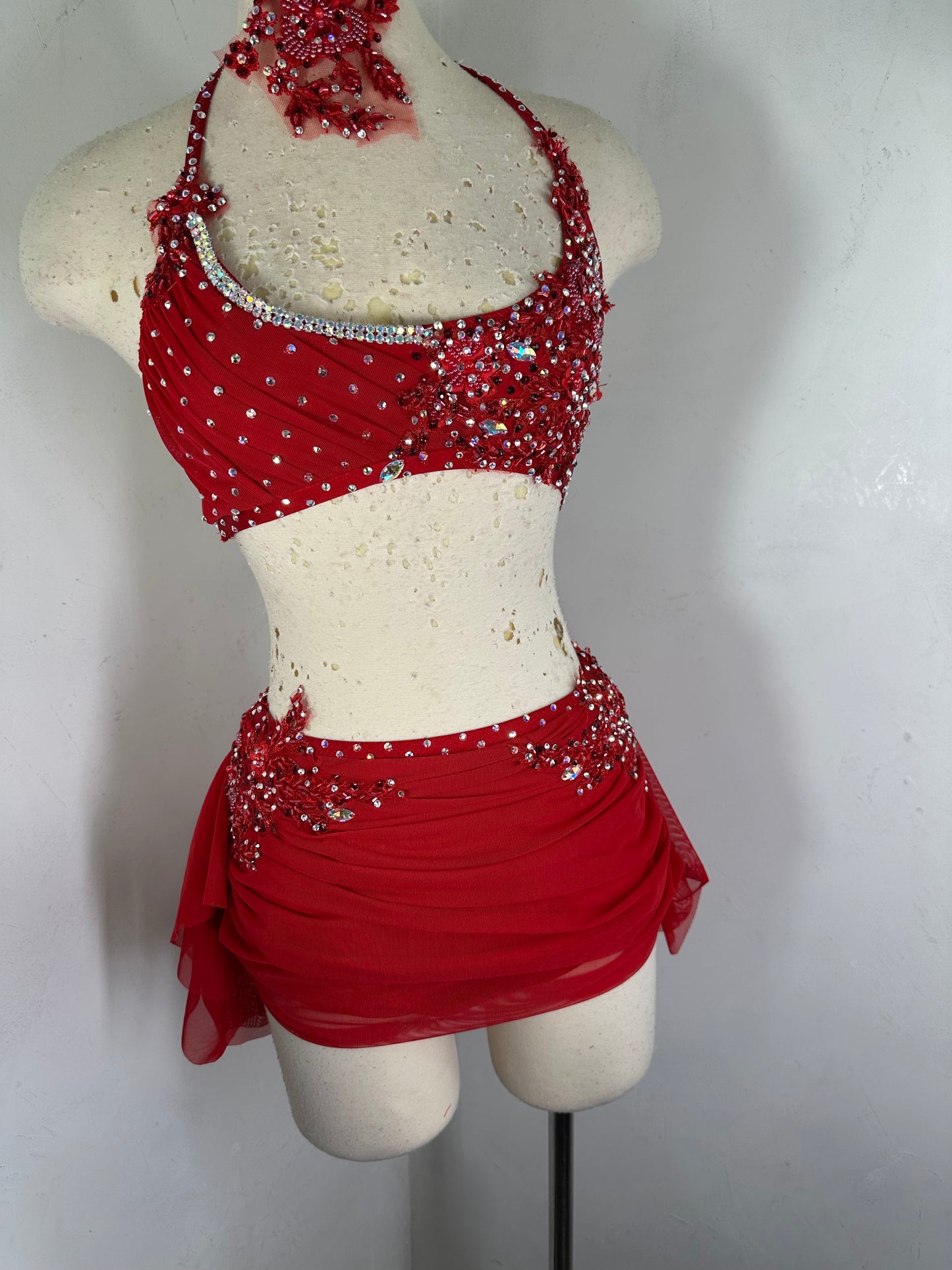 KALI red Lyrical dance costume