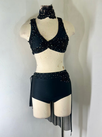 EMBER SA dramatic black SA lyrical dance costume