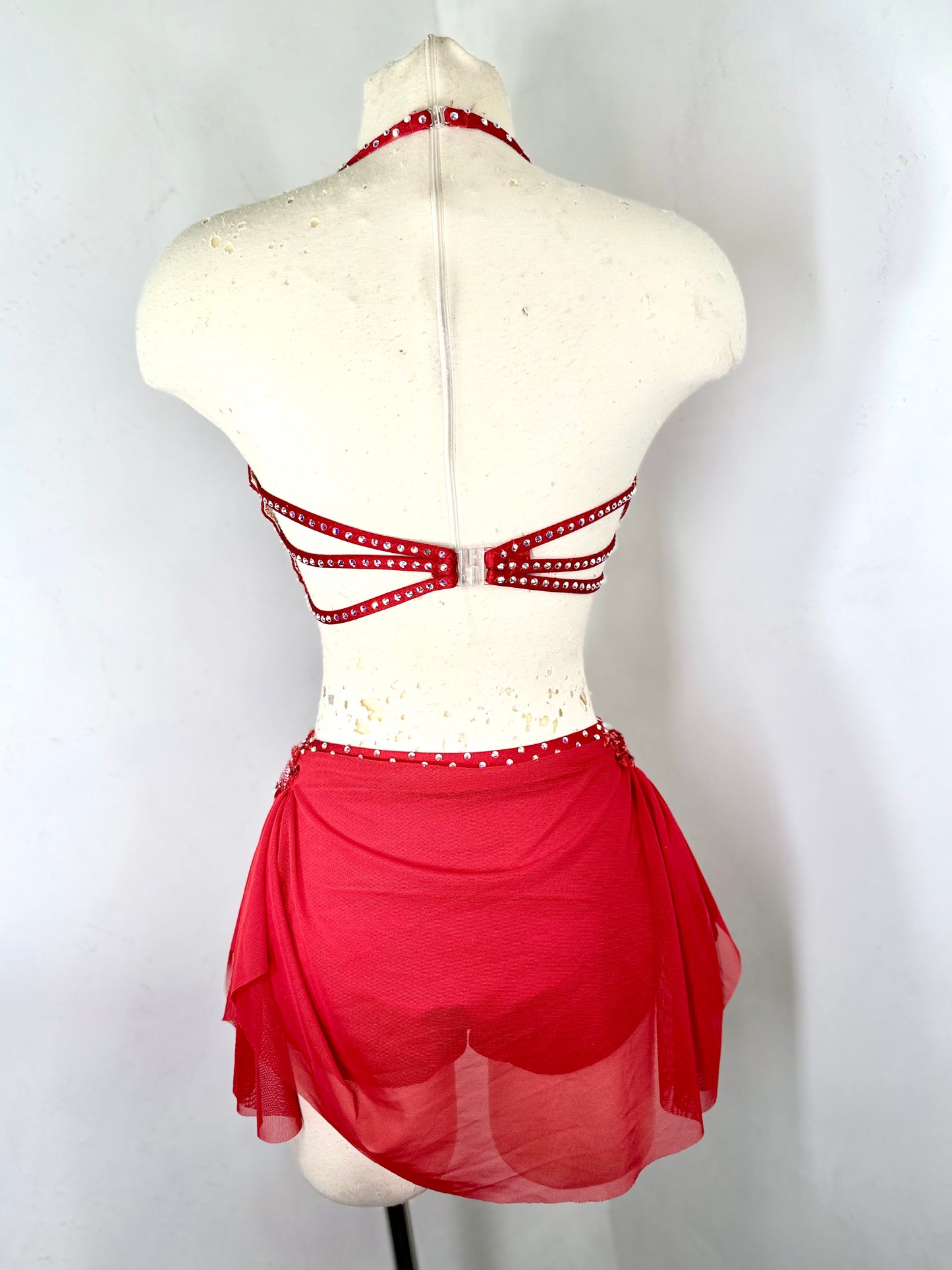 KALI red Lyrical dance costume