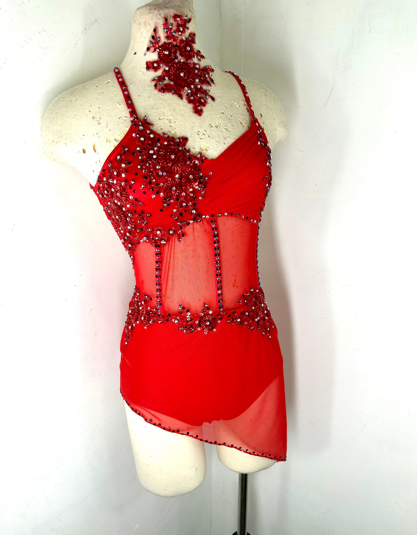 red lyrical dance dress SASHA RED ready to ship Lyrical DANCE costume Co9dancecostumes