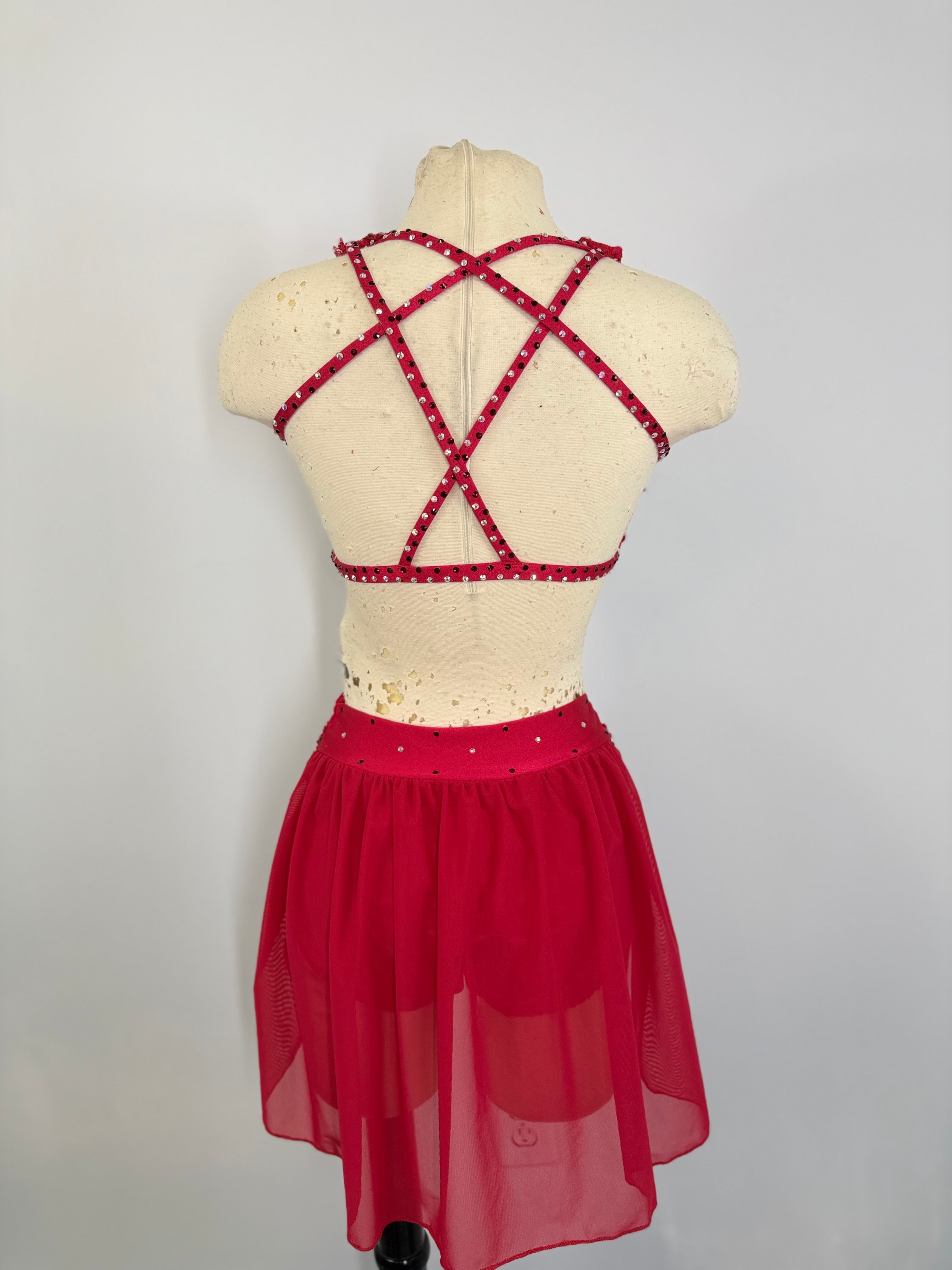 Meadow Blood Red lyrical dance costume