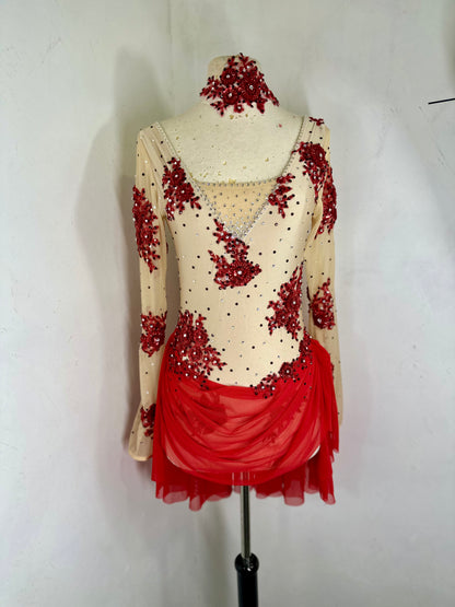 SCARLET RED Lyrical DANCE costume