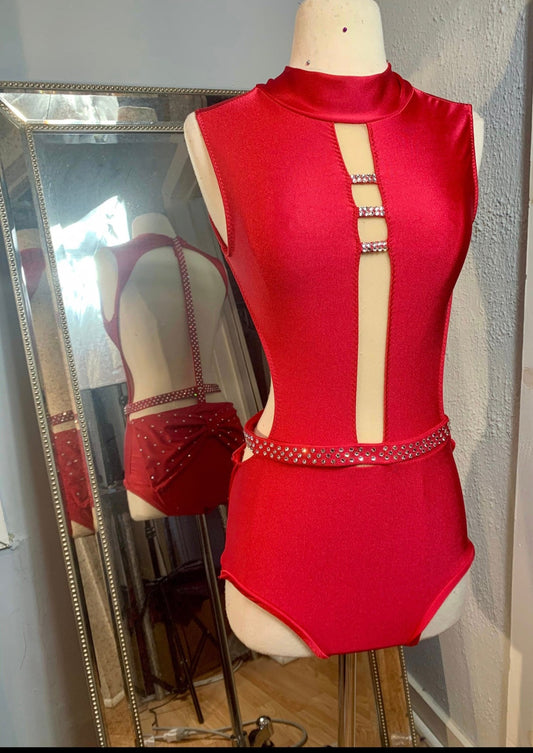 sparkly red Jazz costume