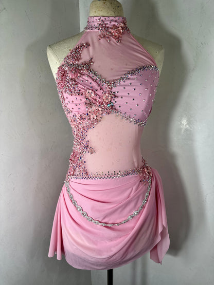 pink dance dress Dancing Queen 4353 The trumpet skirt Smooth Ballroom Costume Smo041
