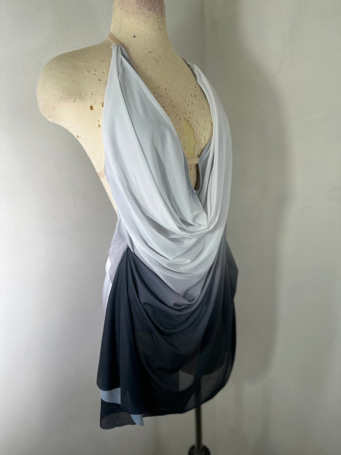 RAINA draped OMBRE DANCE DRESS