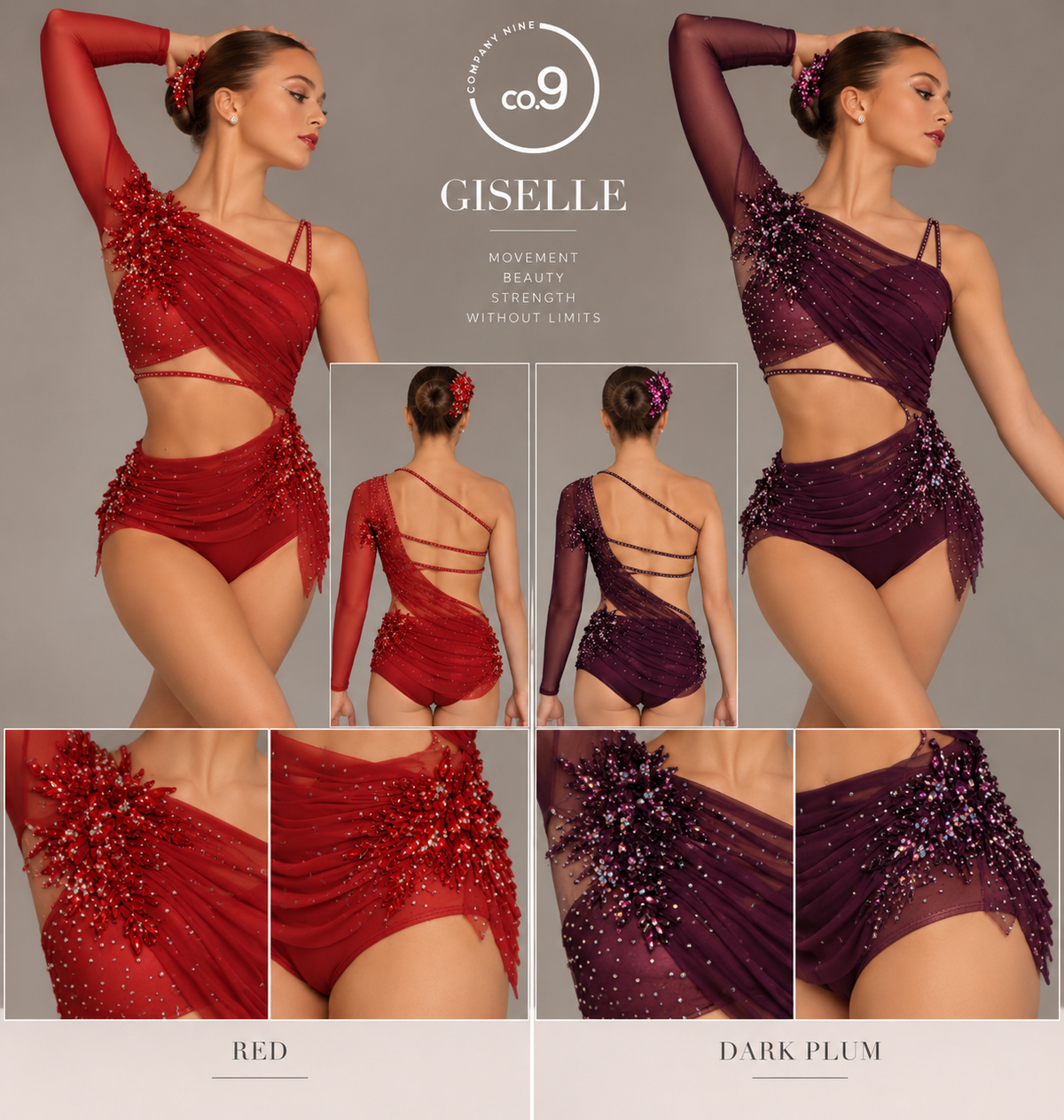 GISELLE CONTEMPORARY DRAPED dance costume