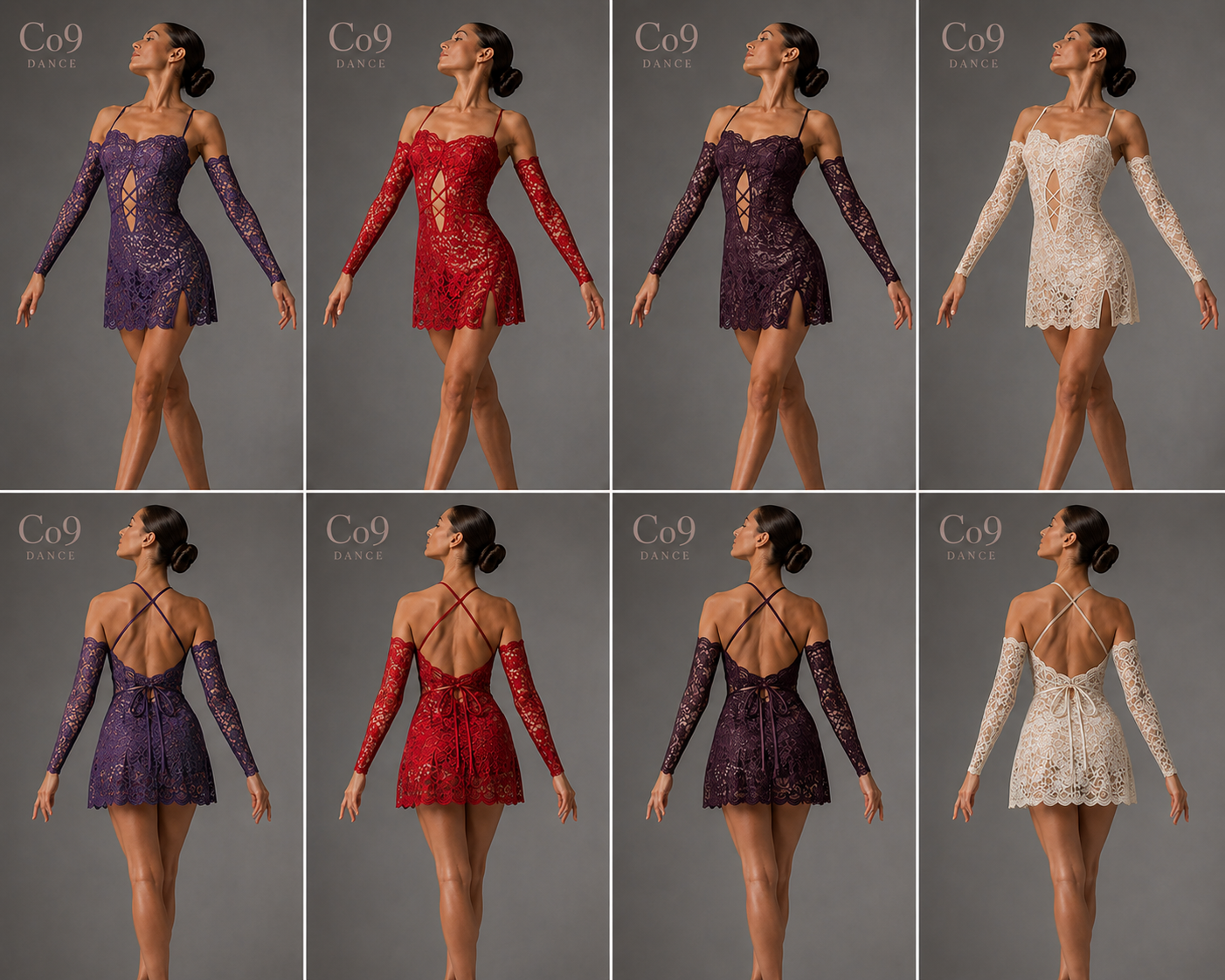 COCO  rhinestoned lace Contemporary Dance Costume