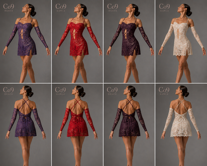 COCO  rhinestoned lace Contemporary Dance Costume
