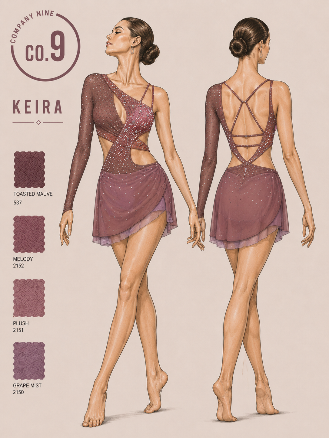 KIERA figure skating dress or contemporary  dance costume