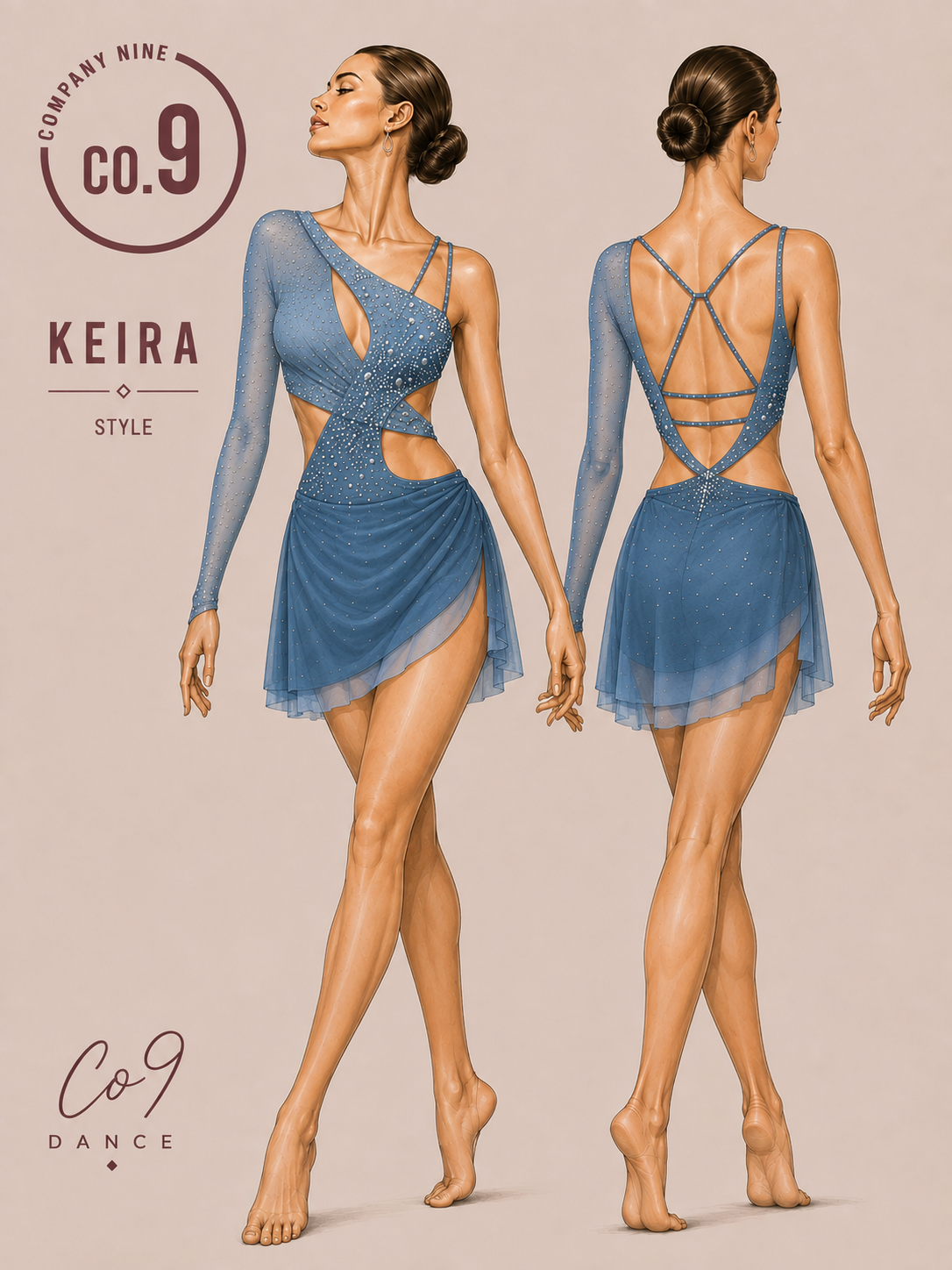 KIERA figure skating dress or contemporary  dance costume