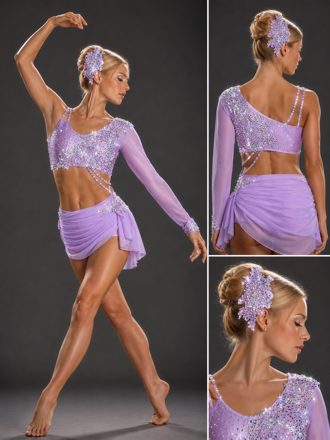 LULU 2 pc pale orchid Lyrical dance costume
