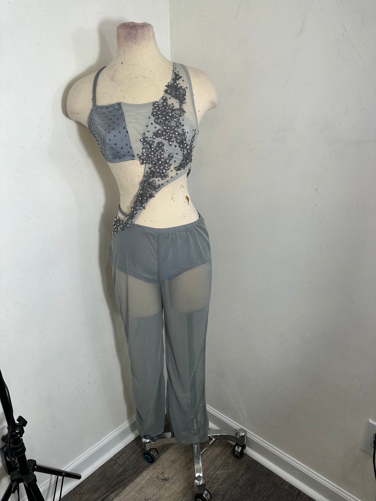 Contemporary wrap 3 pc attached dance costume