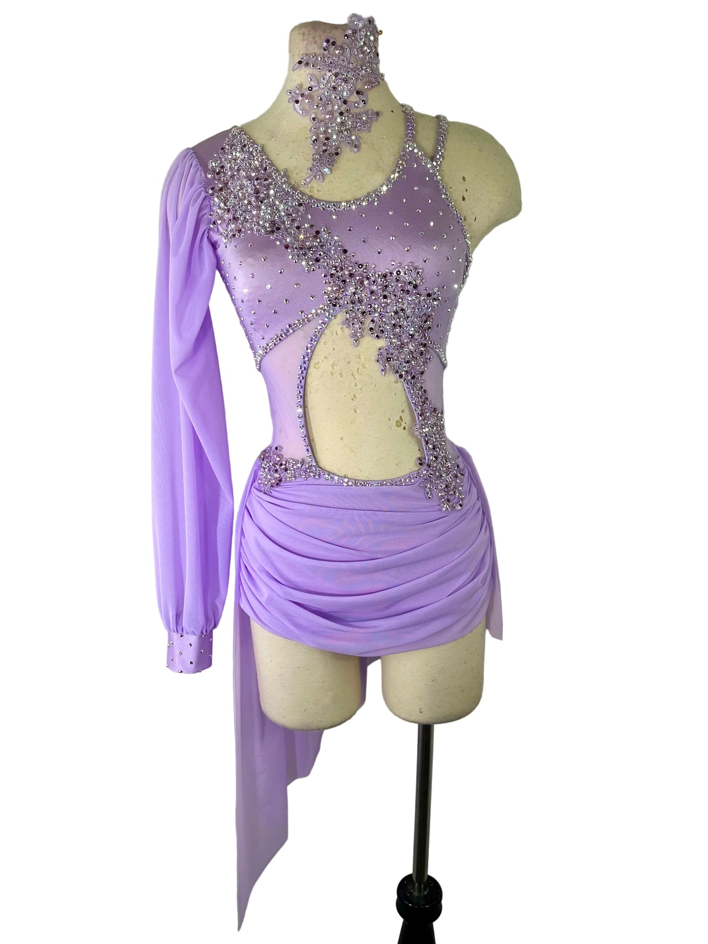 purple dress dance costume Lavender Floral Dress Lyrical Dance Costume