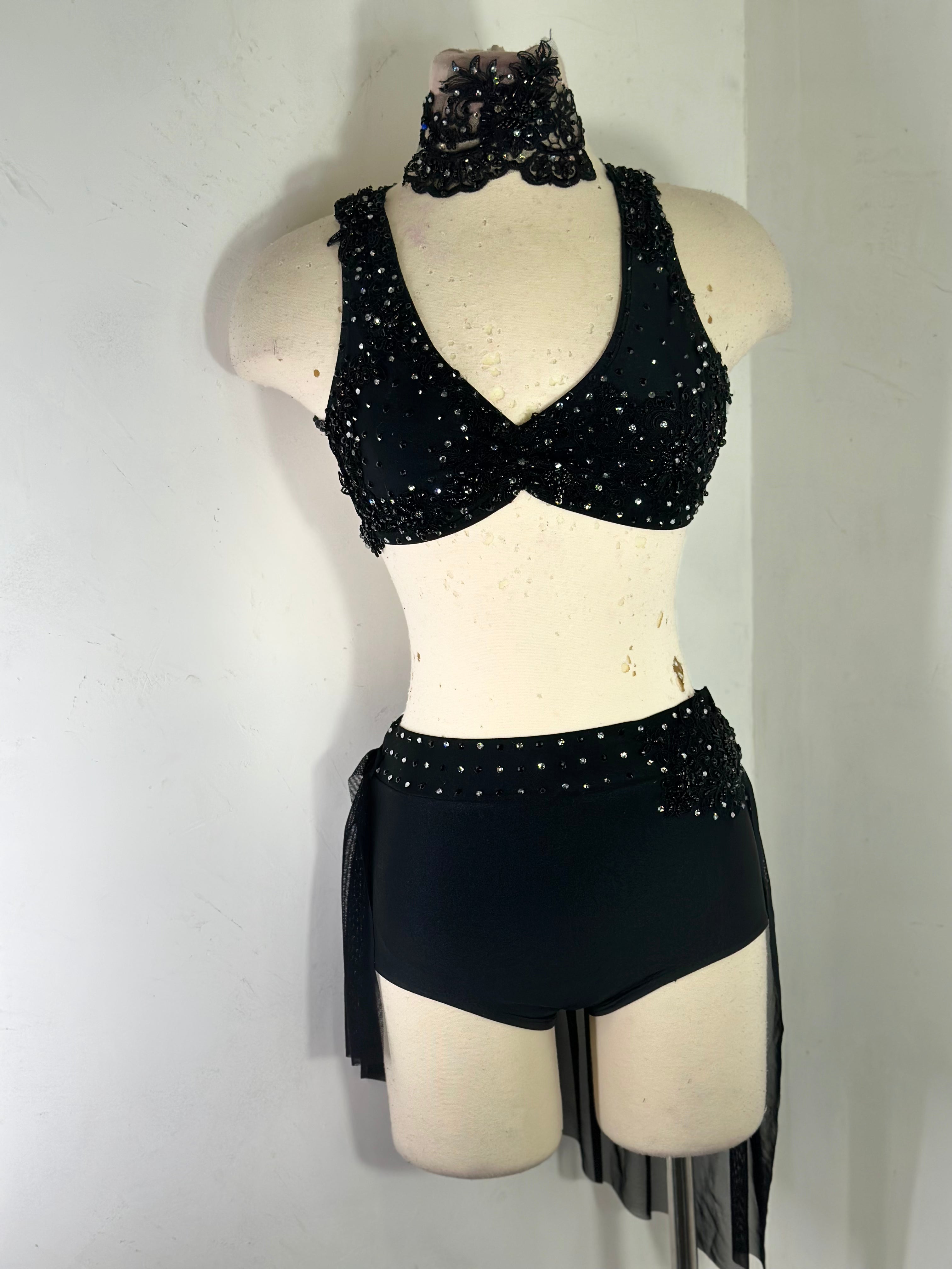 EMBER SA dramatic black SA lyrical dance costume