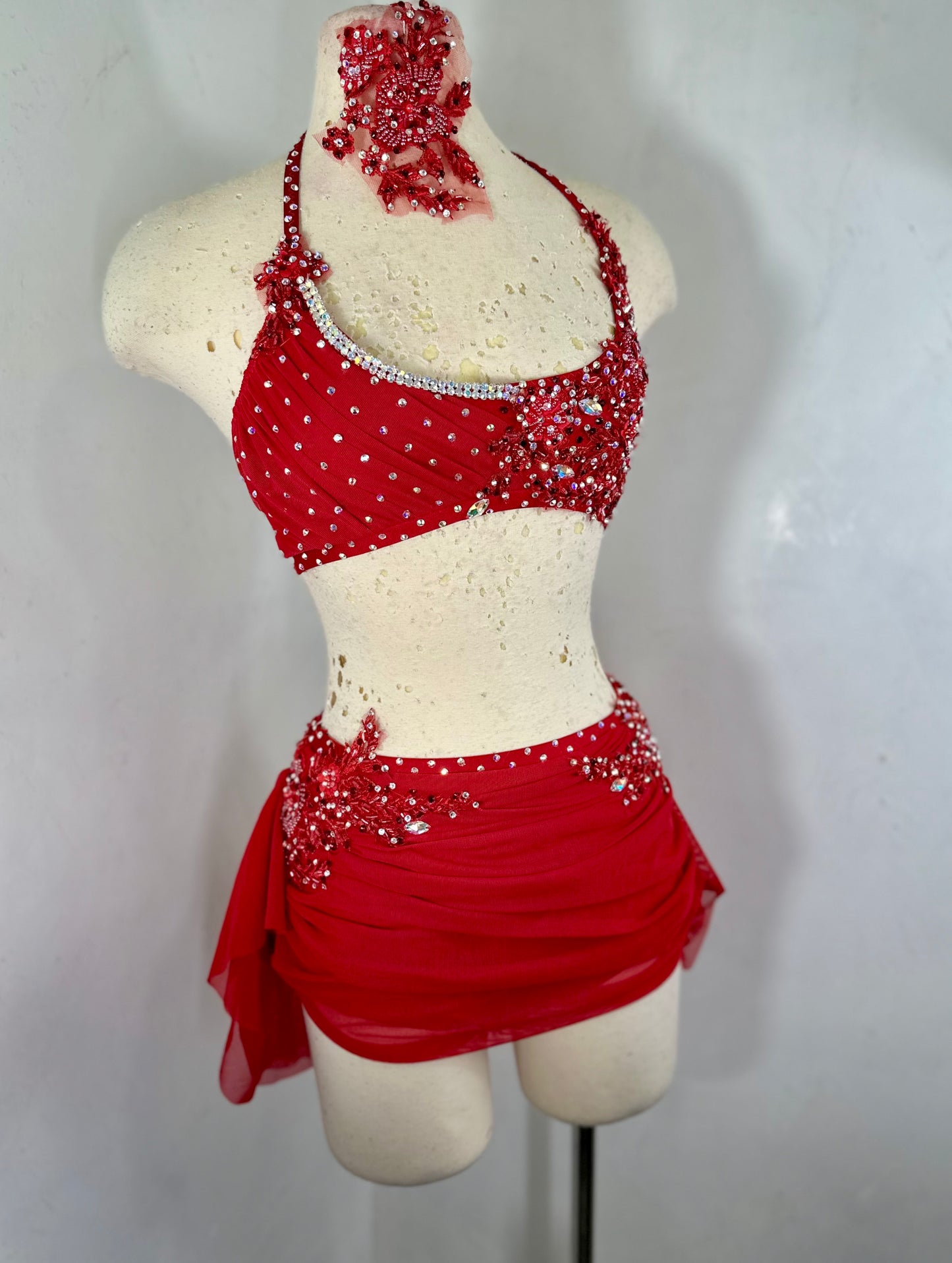 KALI red Lyrical dance costume