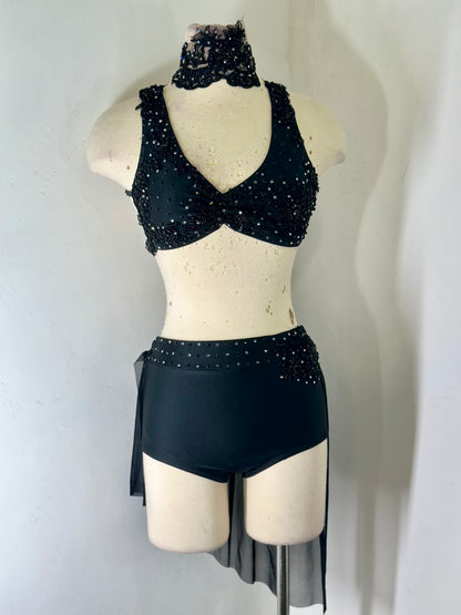 EMBER SA dramatic black SA lyrical dance costume