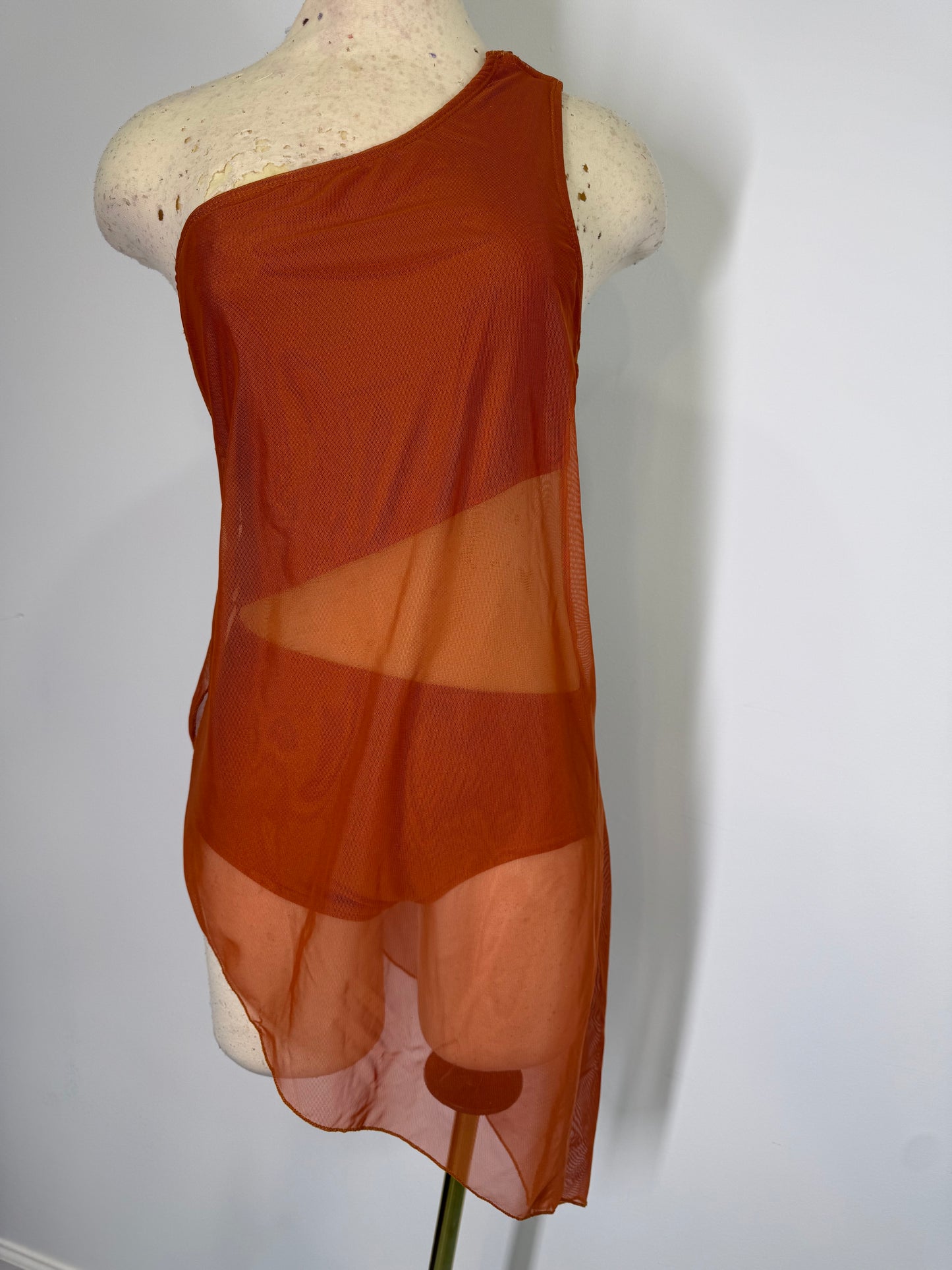 ZOLA copper ASSYMETRICAL DANCE DRESS