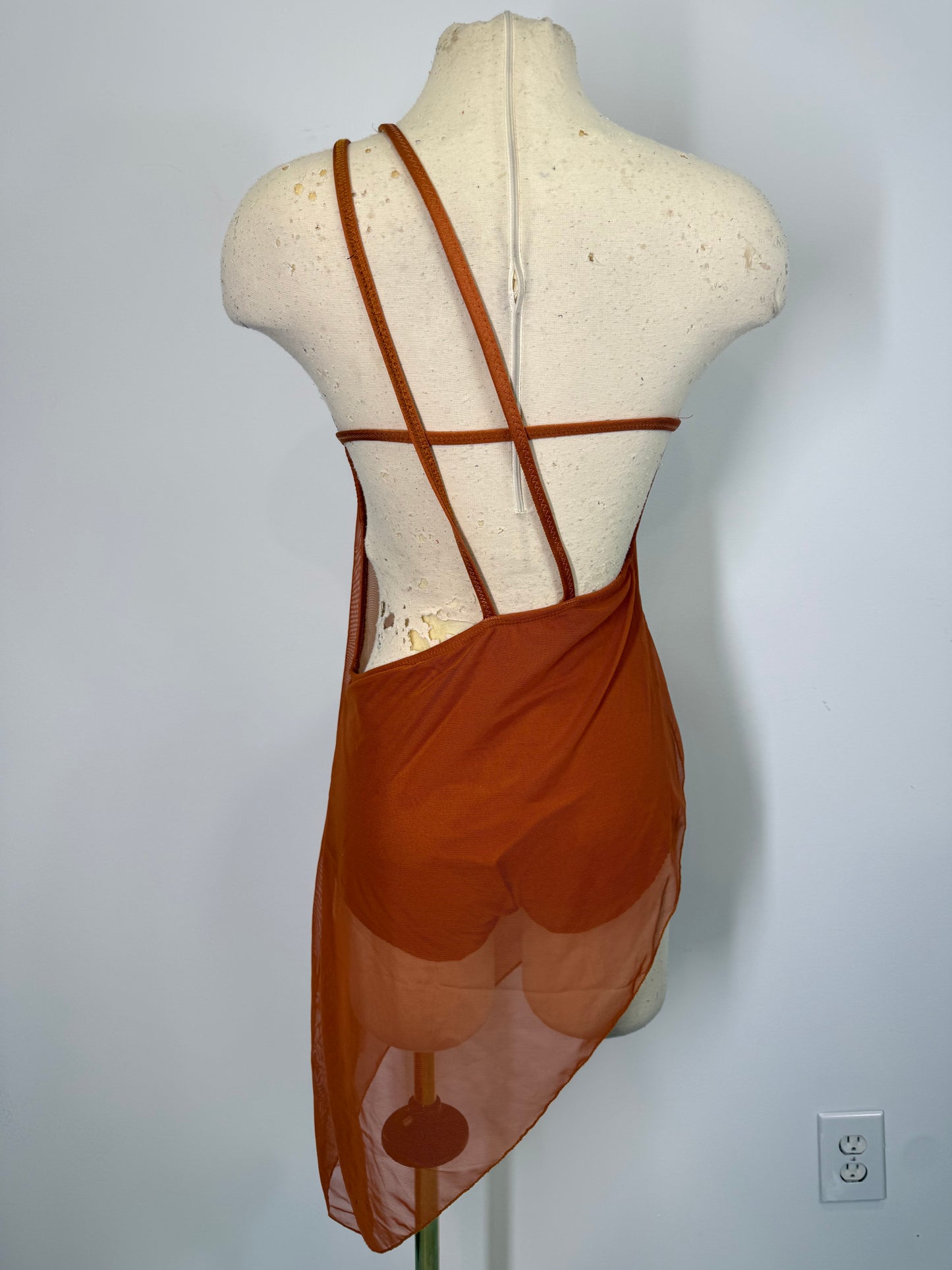 ZOLA copper ASSYMETRICAL DANCE DRESS