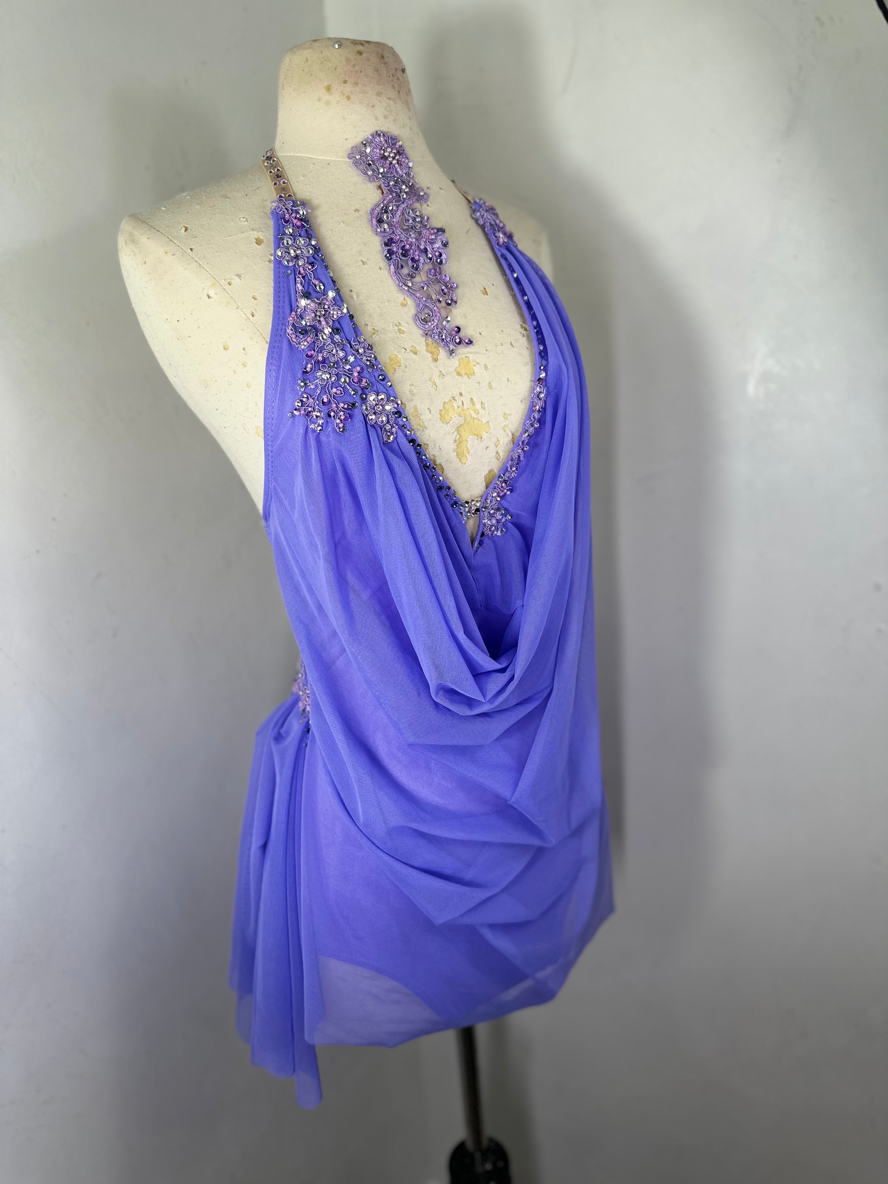 RAINA Draped lilac dance dress
