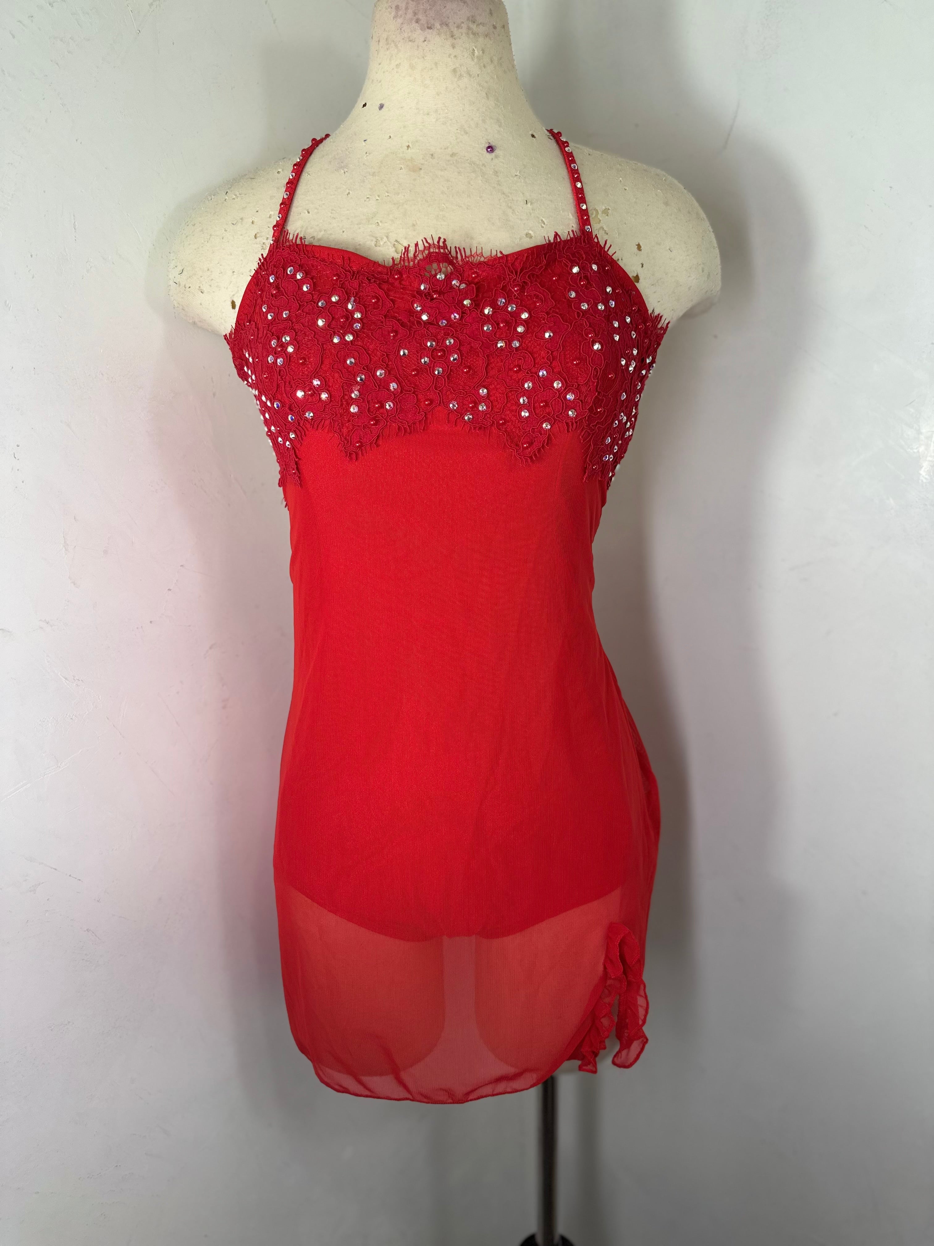 Red HALSTON Lyrical DANCE DRESS
