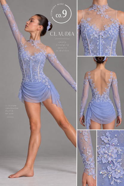 CLAUDIA  rhinestoned lace  Dance Costume (Copy)