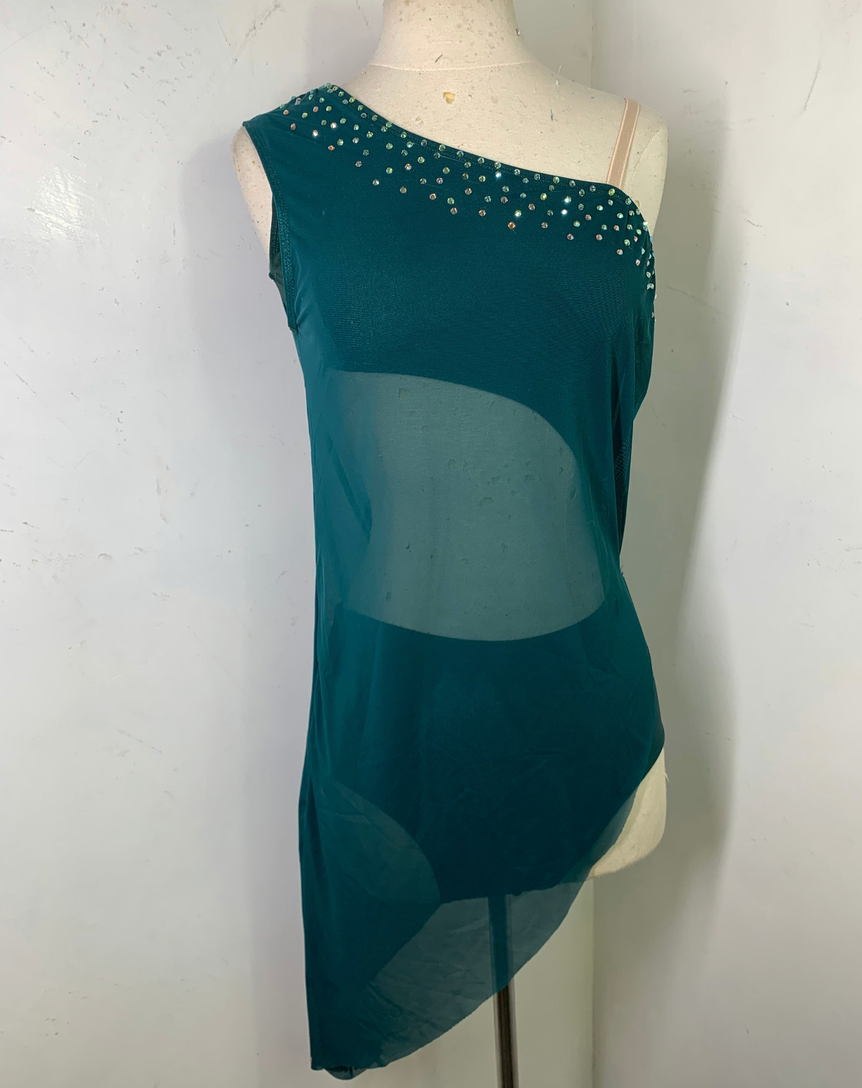 ARYA contemporary mesh dance dress with lined leotard and rhinestones Co9dancecostumes ARYA contemporary mesh dance dress with lined leotard and rhinestones Co9dancecostumes